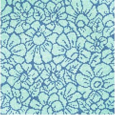 Мозаїка Graphic Flowers Bleu 129.1x129.1 Decori 10 з колекції Decori 10
