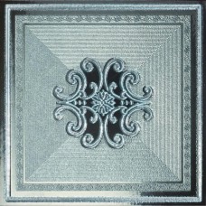 Декор (25.5x25.5) 110091 Ermitage Decoro Finitura Impero Lux Silver Su Nero - Ermitage з колекції Ermitage