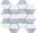 Мозаїка (23.2x26.4) Malla Panal Hexagon Dec.3 Azul - Panal Hexagon з колекції Panal Hexagon Cevica