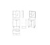 ATLANT комплект меблів 60см білий: тумба підлогова, 2 дверцят + дзеркальна шафа 60*60см + умивальник меблевий