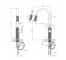 Смеситель для кухни Kroner KRP Edelstahl Berg - GRP030-T Kroner