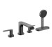 Смеситель Vivenis врезной на край ванны 4 отв из sBox, Brushed Black Chrome (75444340)