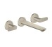 Смеситель Axor Citterio C 195 для умывальника со стены на 3 отверстия Cubic cut, Brushed Nickel (49071820)