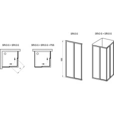 Душова кабіна SRV2-100 195 S Сатин GRAPE