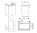 SMYLE SQUARE шафка для умивальника 45см , з одними дверима 44.2x61.7x35.6см, дверцята петлі зліва, білий