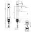 Z00703000094005 TEO-T (TALL) Змішувач для раковини з донним клапаном, SATIN NICKEL (1 сорт)