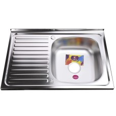 Мийка кухонна накладна прямокутна 800х500х180 Satin Right MR 8050 R E Mira мийки Китай
