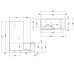SHOWER+BATH Ванна з душовою шторкою 170x75 см White (700454000000000 )