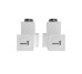 К-кт кутових квадратних кранів G1/2″ 2 шт білий мат