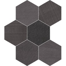 Декор (19.5x22.5) SA06ESM Black Esagona Mix - Sands Experience з колекції Sands Experience Декор (19.5x22.5) SA06ESM Black Esagona Mix - Sands Experience з колекції Sands Experience
