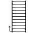 Полотенцесушитель электрический Классик П11 500х1200 Deffi нержавеющая сталь (Черный, JD03, Левое подключение)