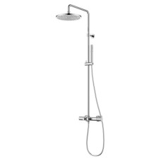 SMART CLICK система душова (термостат для душа, кнопки, верхній душ 255 мм коло латунь, ручний душ стік латунь 2 режими, шланг 180 см), хром