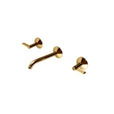 LIGNAGE LUXE, Змішувач для умивальника на 3 отвори, настінний, gold (100379595) LIGNAGE LUXE