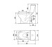 Унітаз-компакт МЕРІДА 331 М010 3/6, механічна зливна система, горизонтальний злив, боковий підвід + сидіння поліпропіленове повільнопадаюче