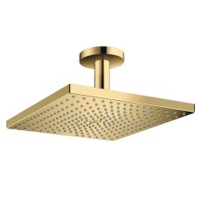 Верхний душ Raindance Select E 300 1jet Air EcoSmart с держателем к потолку, Polished Gold Optic (26251990) RAINDANCE E