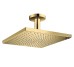 Верхній душ Raindance Select E 300 1jet Air EcoSmart з тримачем до стелі, Polished Gold Optic (26251990)