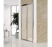 Дверь bifold 90*195см, профиль хром, стекло прозрачное