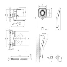 Смеситель для ванны KRP Edelstahl Kubus - PVD060