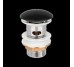 Донный клапан Invena, click-clack, черный, матовый, керамический грибок с переливом SC-B1-CZP Invena