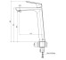 Смеситель для умывальника TOPAZ LEXI  TL 21203-H57 TOPAZ