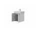 484050W Flow Тумба 50 з умивальником та ручками, білий матовий (1 сорт)
