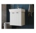 484050W Flow Тумба 50 з умивальником та ручками, білий матовий (1 сорт)