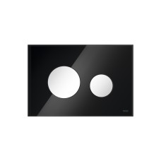 Панель змиву для унітазу TECEloop, скло чорне, кнопки білі (9240654)