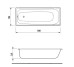 Ванная стальная PRO STEEL 120*70*36