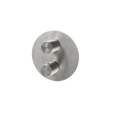 ROUND INOX, Зовнішня част. термостатичного змішувача Smartbox, brushed stainless steel (100343437)