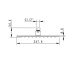 Верхній душ Rodos 011CP 250x250mm, квадратний Aqua Rodos