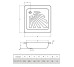 Поддон квадратный стальной эмалированный PRO STEEL 80*80*15