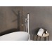 Смеситель для ванны свободностоящий ZEA никель брошенный.