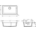 Кухонна мийка S510-U660 під стільницю 710х450 Graphiteblack (43432170)