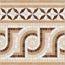 Декор Cenefa Nola Marron 43.5x43.5 Via Appia из коллекции Via Appia Via Appia Керамическая плитка Vives