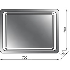 Дзеркало Duet Z-70 LED Дзеркало Duet Z-70 LED Меблі для ванної Юввіс — тумби, пенали й LED-дзеркала з Хмельниччини