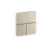 Перемикач AXOR ShowerSelect ID Softsquare на 3 функції, Brushed Nickel (36781820)
