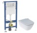 Ком-т (інстал.с-ма DUOFIX 2в1 458.103.00.2 +чаша SMYLE SQUARE Rimfree,прямок+ сидіння дюр.пов.пад,Click2Clean Geberit