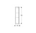 Дзеркальна шафа OPTION PLUS 75 см з підсвіткою і двома дверима (500.205.00.1)