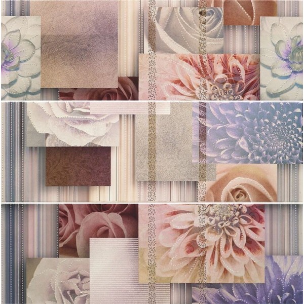 Декор (22.5х67.5) COMPOSICION 2204 GRIS PATCHWORK III (набір 3 шт.) з колекції 2204 Porcelanite DOS