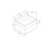 Тумба под умывальник без столешницы FLOO 60 L 60x50x40 + сифон, золотая ручка, узор слева, белая
