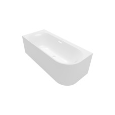 LOOP&amp;FRIENDS Ванна 1700x750 овальна пристінна кутова лівостороння Stone White (UBA170LOF9CL00V-RW)