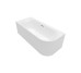 LOOP&FRIENDS Ванная 1700x750 овальная пристенная угловая левосторонняя Stone White (UBA170LOF9CL00V-RW)