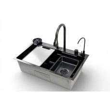 Мийка кухонна BAKAI 7546 чорна з нержавіючої сталі 75*46*22 BLACK ( А0059848 ) Мийка кухонна BAKAI 7546 чорна з нержавіючої сталі 75*46*22 BLACK ( А0059848 )
