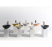 ROUND CUSTOM Змішувач для умивальника h306 мм, підключення 3/8,  brushed copper+marquina stone (700034583 ms)