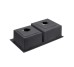 Кухонна мийка Kroner KRP Schwarze - 7843ZHM PVD (3.0/1.0 мм) Kroner