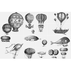 Декор (20x20) Macchine Volanti 2 (set 24pcs) - (Bianco L.111) - Macchine Volanti з колекції Libreria Декор (20x20) Macchine Volanti 2 (set 24pcs) - (Bianco L.111) - Macchine Volanti з колекції Libreria
