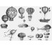 Декор (20x20) Macchine Volanti 2 (set 24pcs) - (Bianco L.111) - Macchine Volanti з колекції Libreria Bardelli