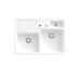 DOUBLE-BOWL SINK Кухонна мийка з двома чашами 895x630x220 з двома отворами (632392R1HL12) White alpine