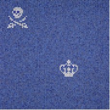 Мозаїка Skulls And Crowns Blue 0.97x0.97 The Crystal Collection з колекції The Crystal Collection The Crystal Collection