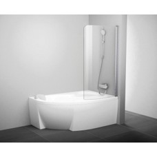 Штора для ванни CVSK1 Rosa 160/170 R Transparent полірований алюміній 7QRS0C00Y1